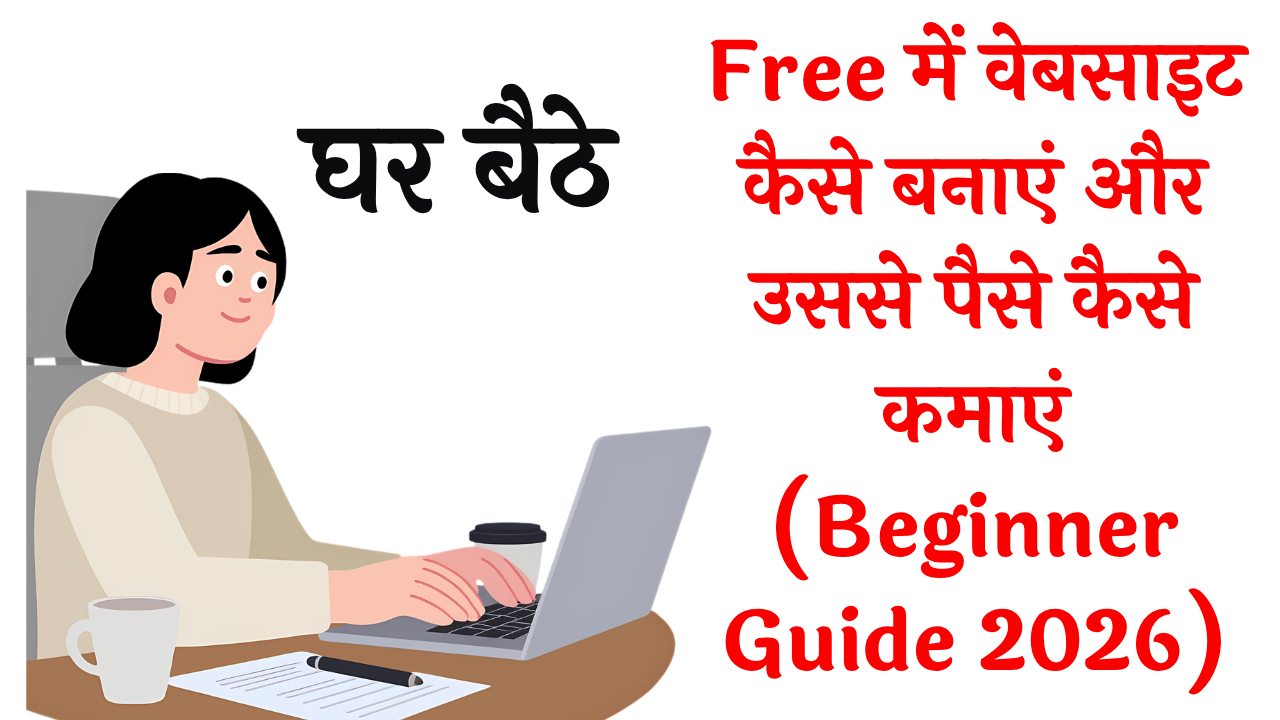 Free में वेबसाइट कैसे बनाएं और उससे पैसे कैसे कमाएं (Beginner Guide 2026)