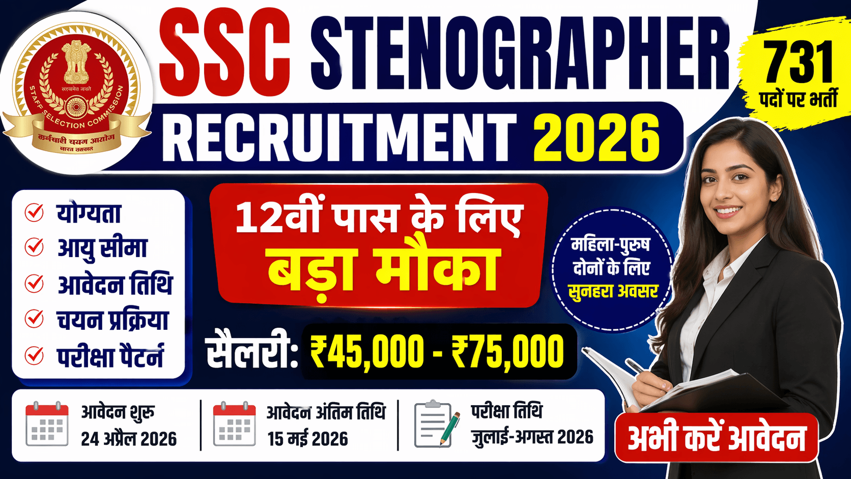 SSC Stenographer Recruitment 2026
