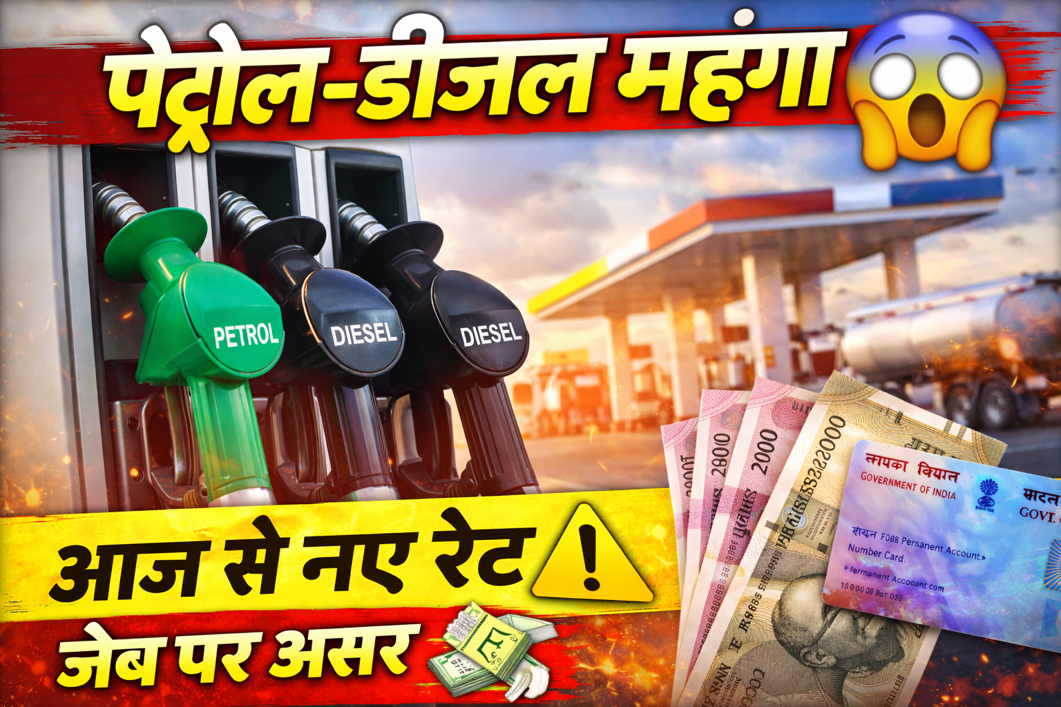 पेट्रोल-डीजल की कीमतों में बड़ा बदलाव 😱 आज से लागू नए रेट